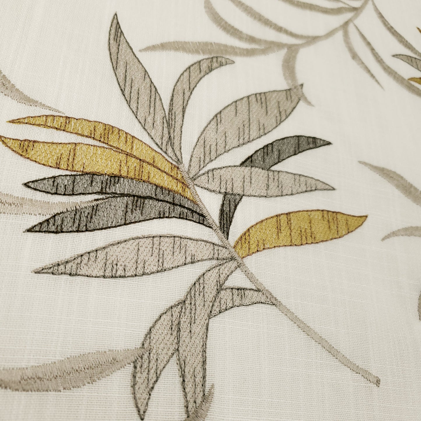 GILDED PALM EMBROIDERED DRAPERY