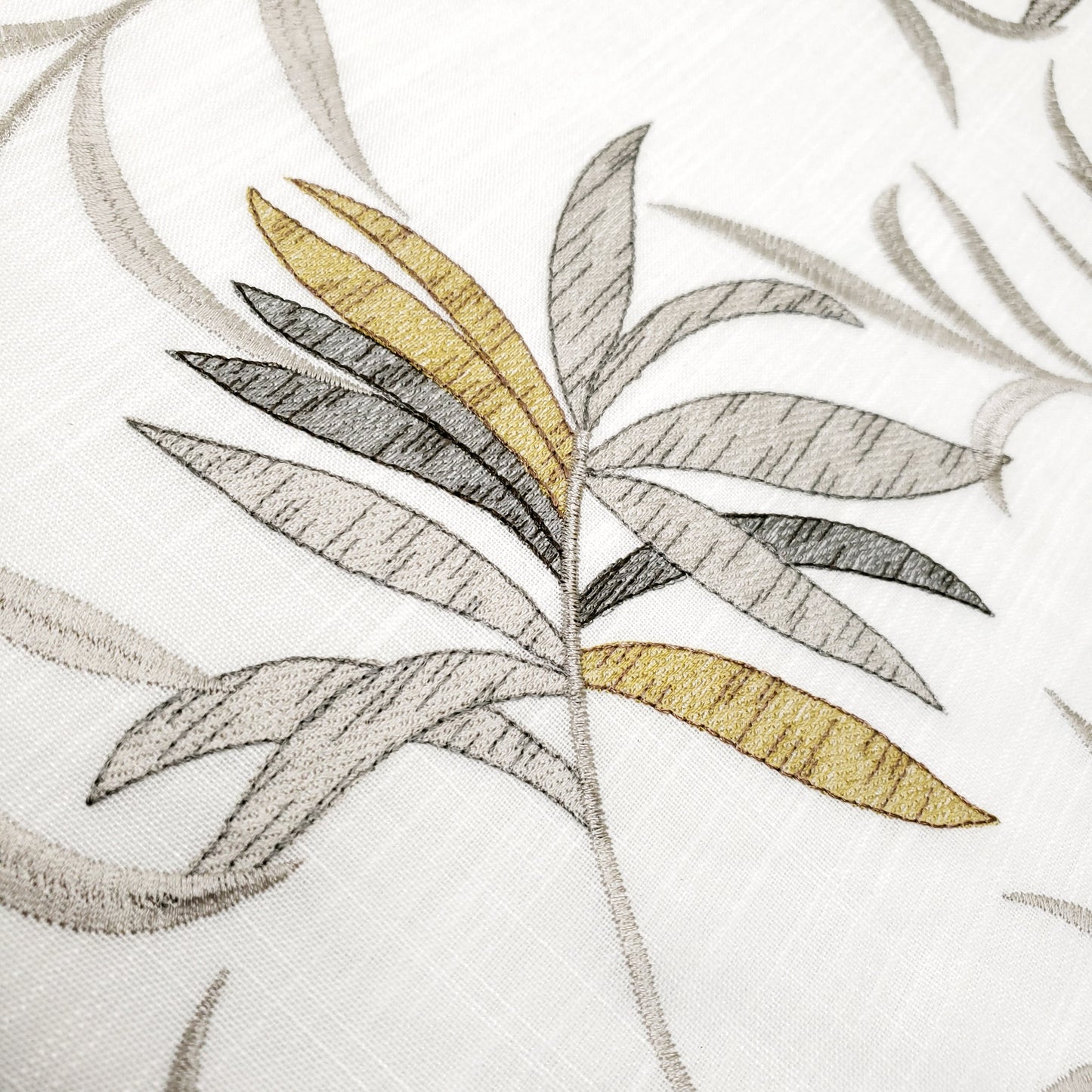 GILDED PALM EMBROIDERED DRAPERY