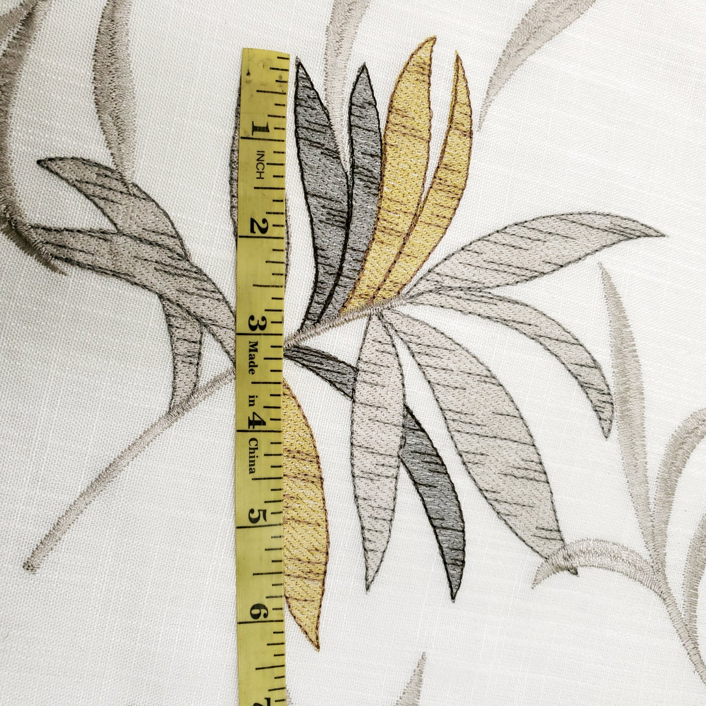 GILDED PALM EMBROIDERED DRAPERY