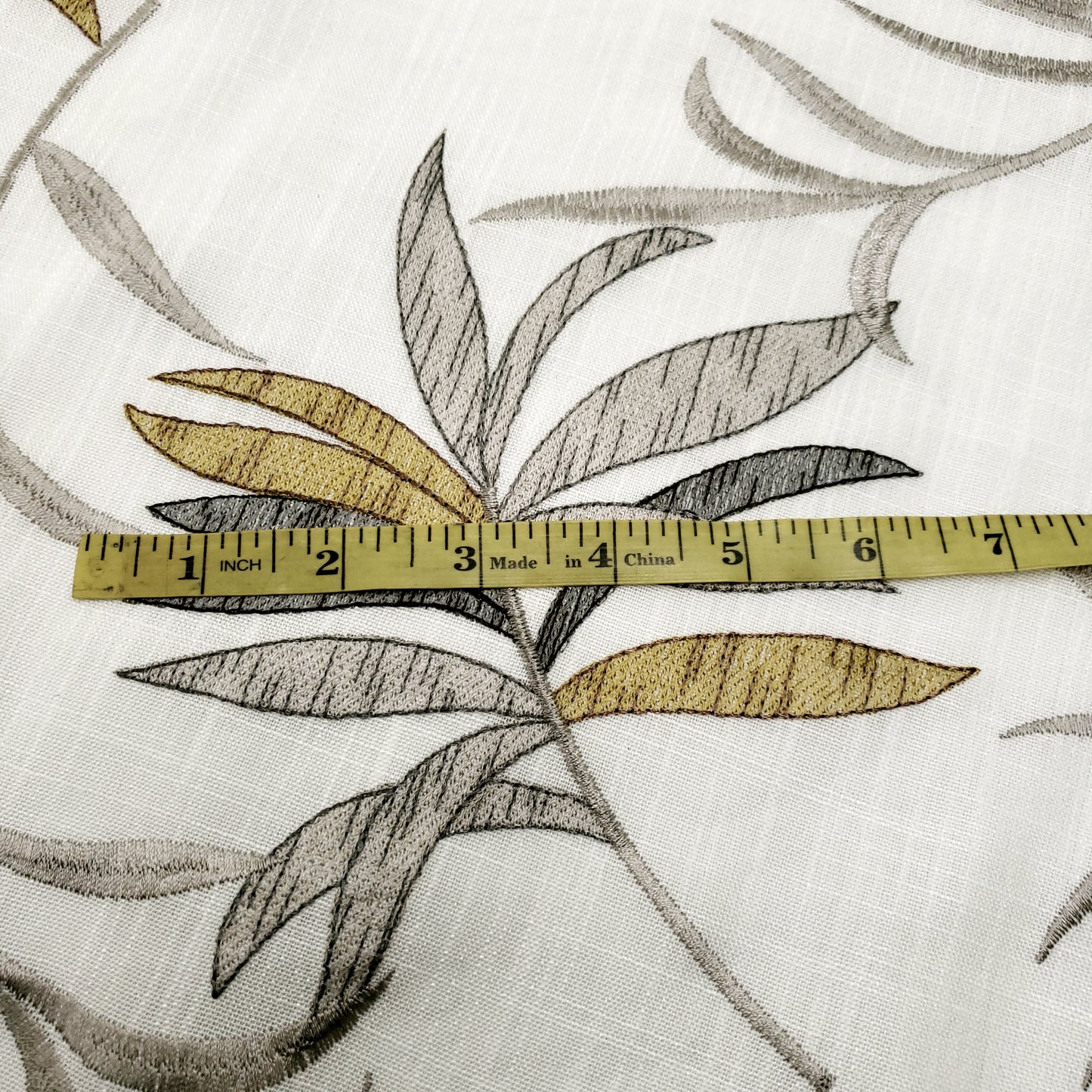 GILDED PALM EMBROIDERED DRAPERY