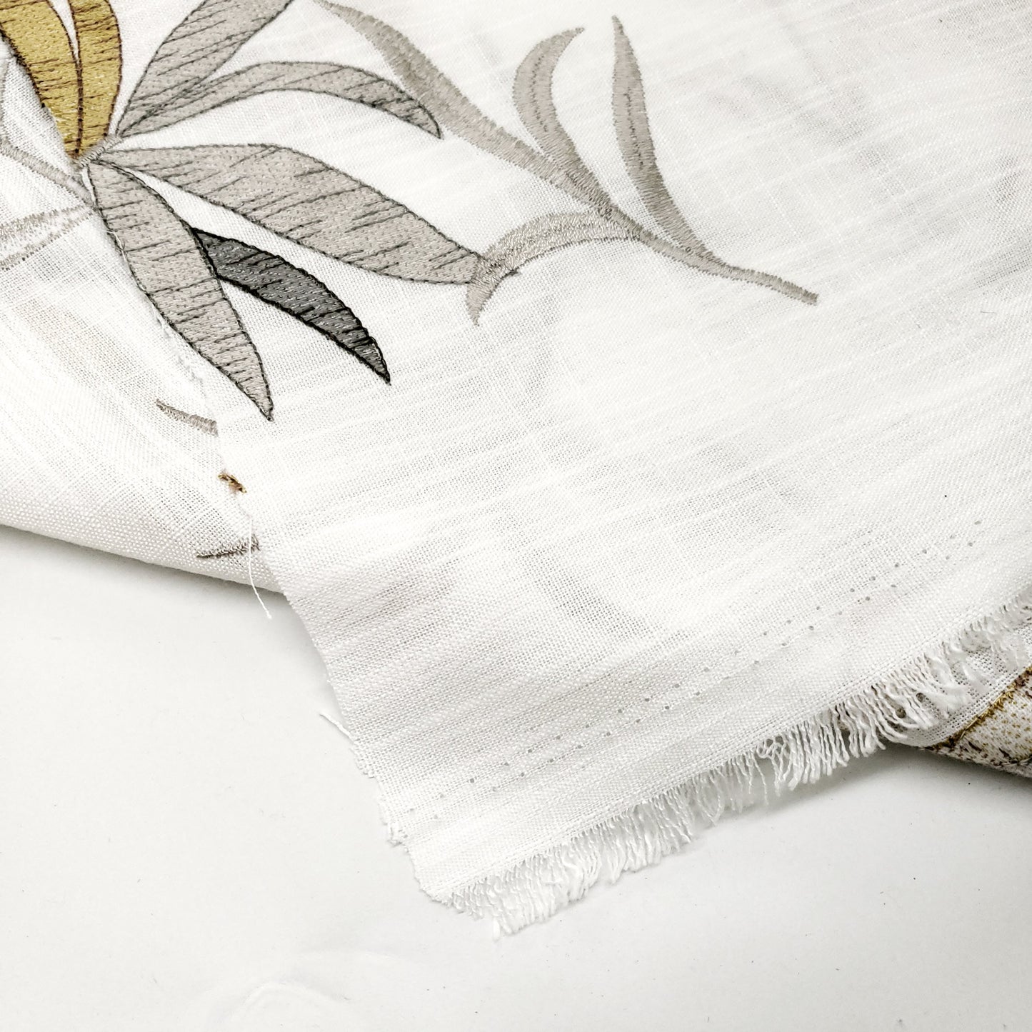 GILDED PALM EMBROIDERED DRAPERY