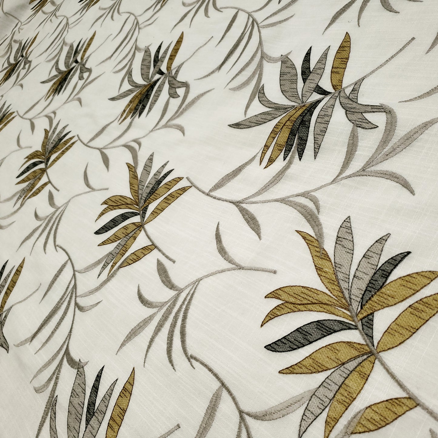 GILDED PALM EMBROIDERED DRAPERY