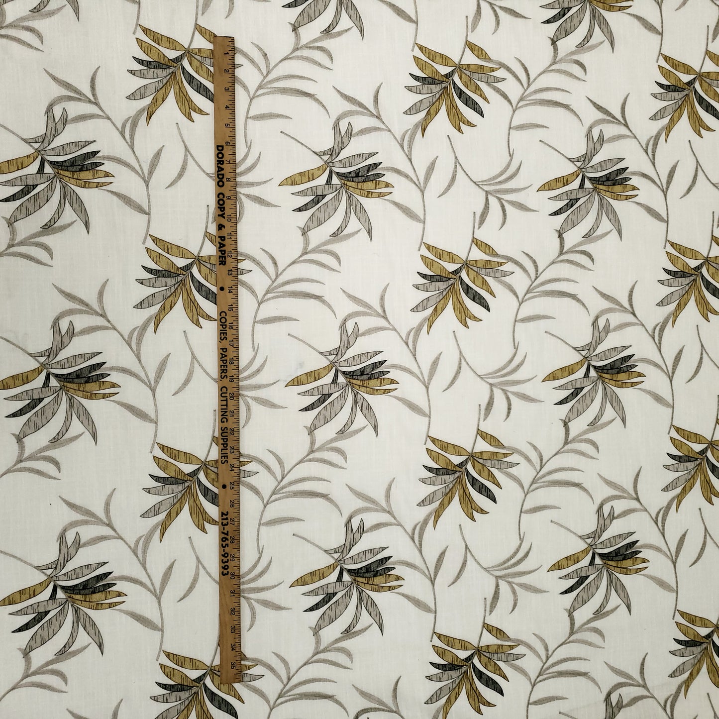 GILDED PALM EMBROIDERED DRAPERY