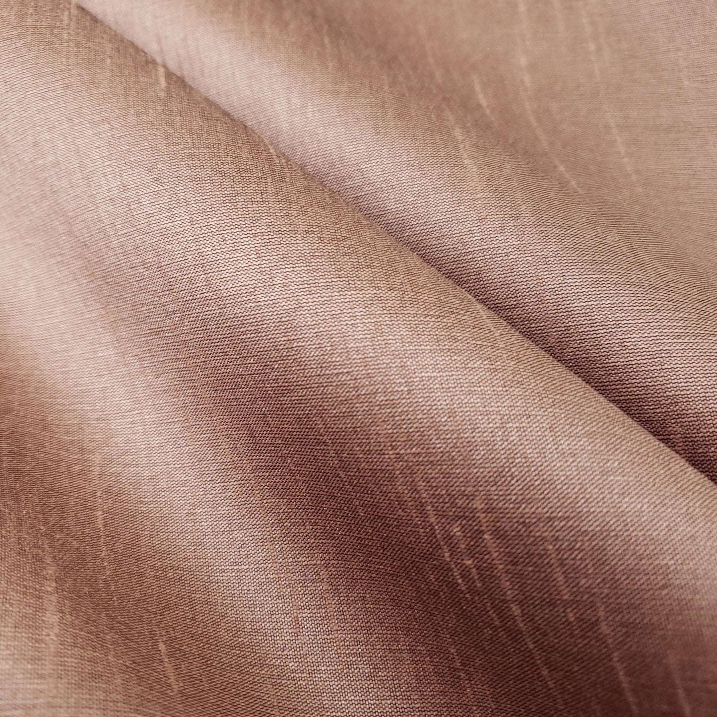 ORANGE PEACH ASH FAUX SILK DUPIONI