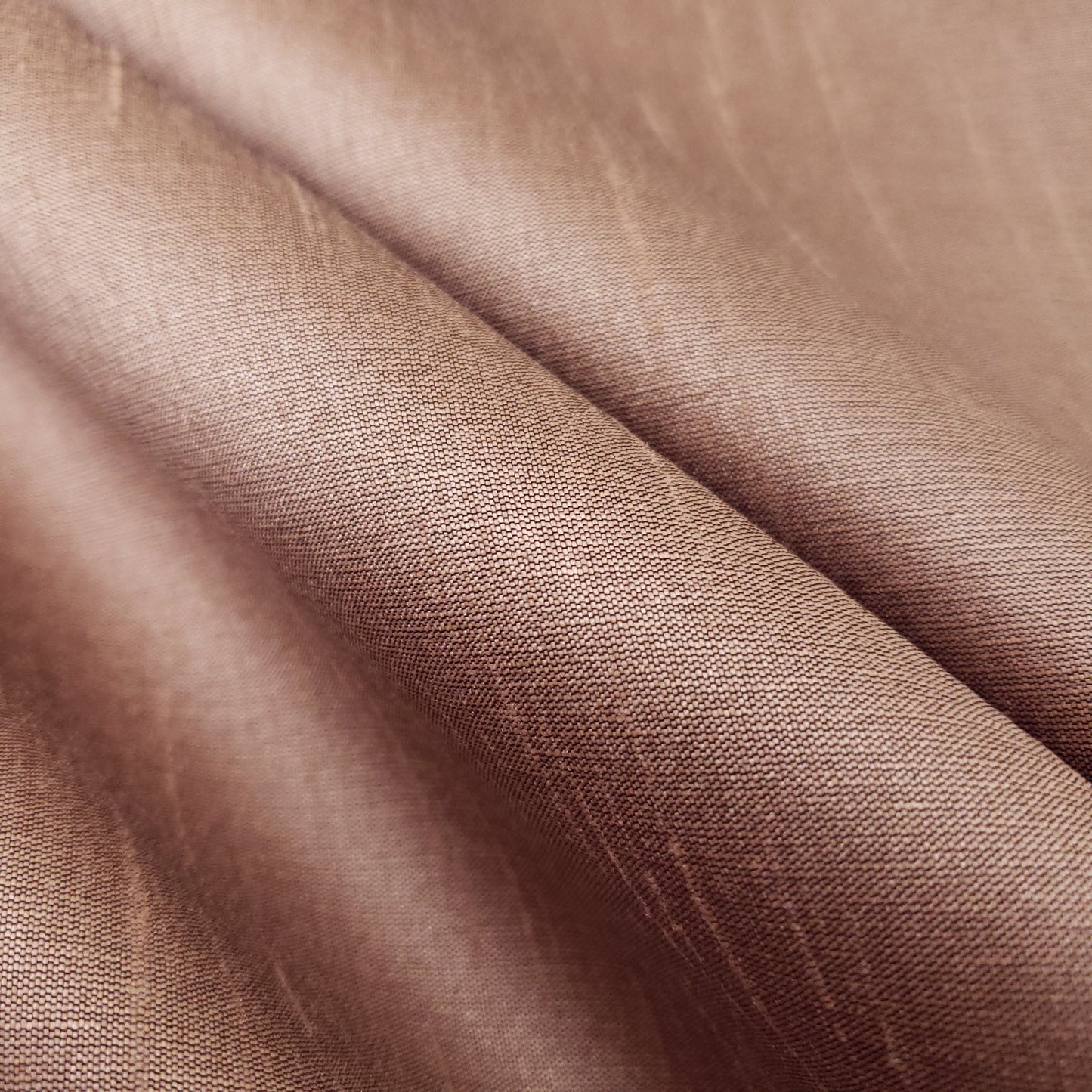 ORANGE PEACH ASH FAUX SILK DUPIONI