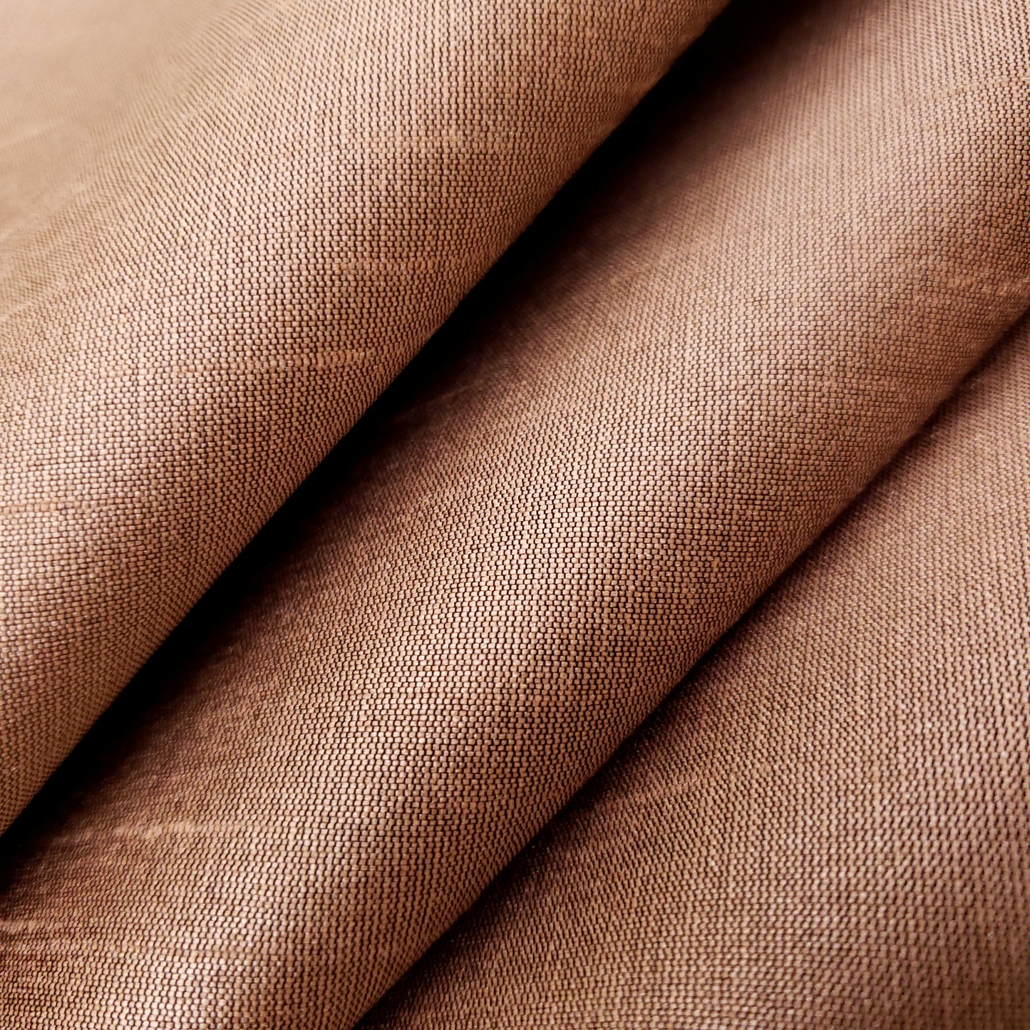 ORANGE PEACH ASH FAUX SILK DUPIONI