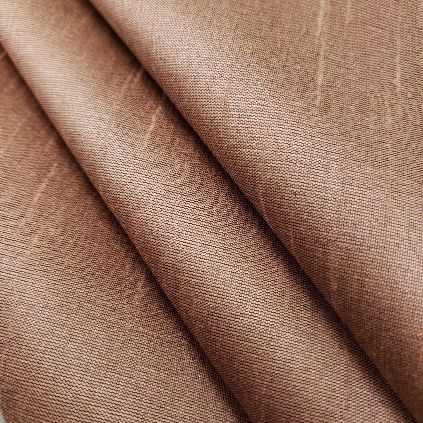 ORANGE PEACH ASH FAUX SILK DUPIONI