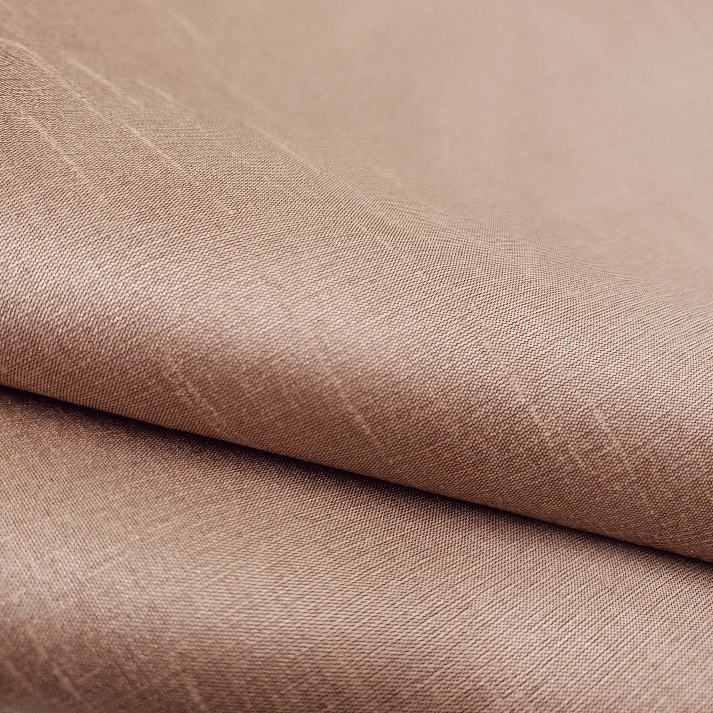 ORANGE PEACH ASH FAUX SILK DUPIONI