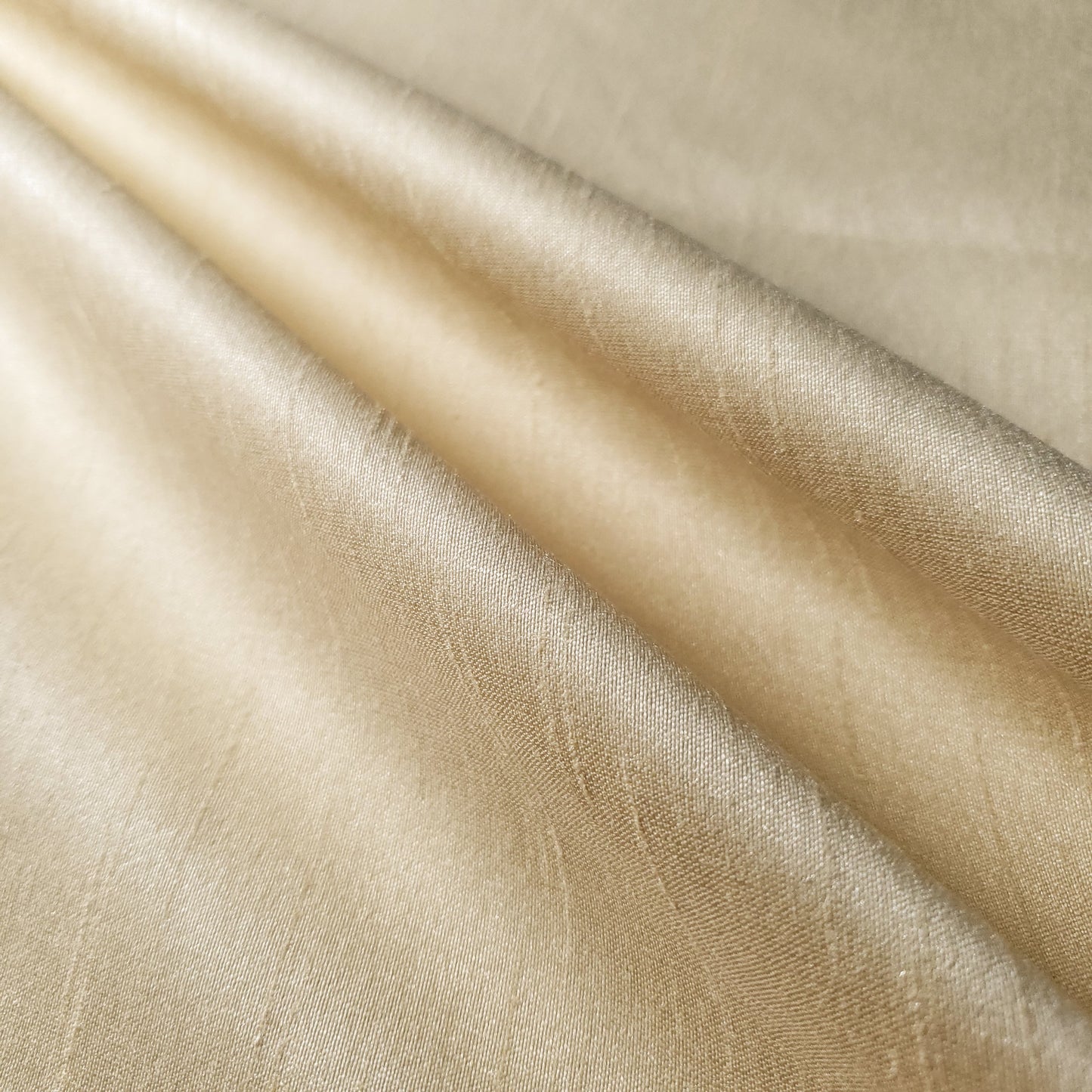 GOLD CHAMPAGNE FAUX SILK DUPIONI