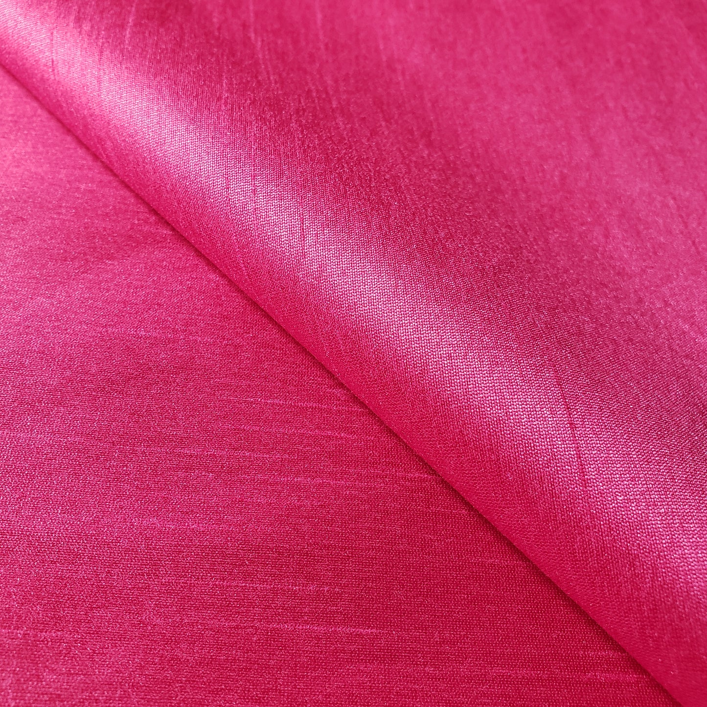 PINK FUSCHIA PEONE FAUX SILK DUPIONI