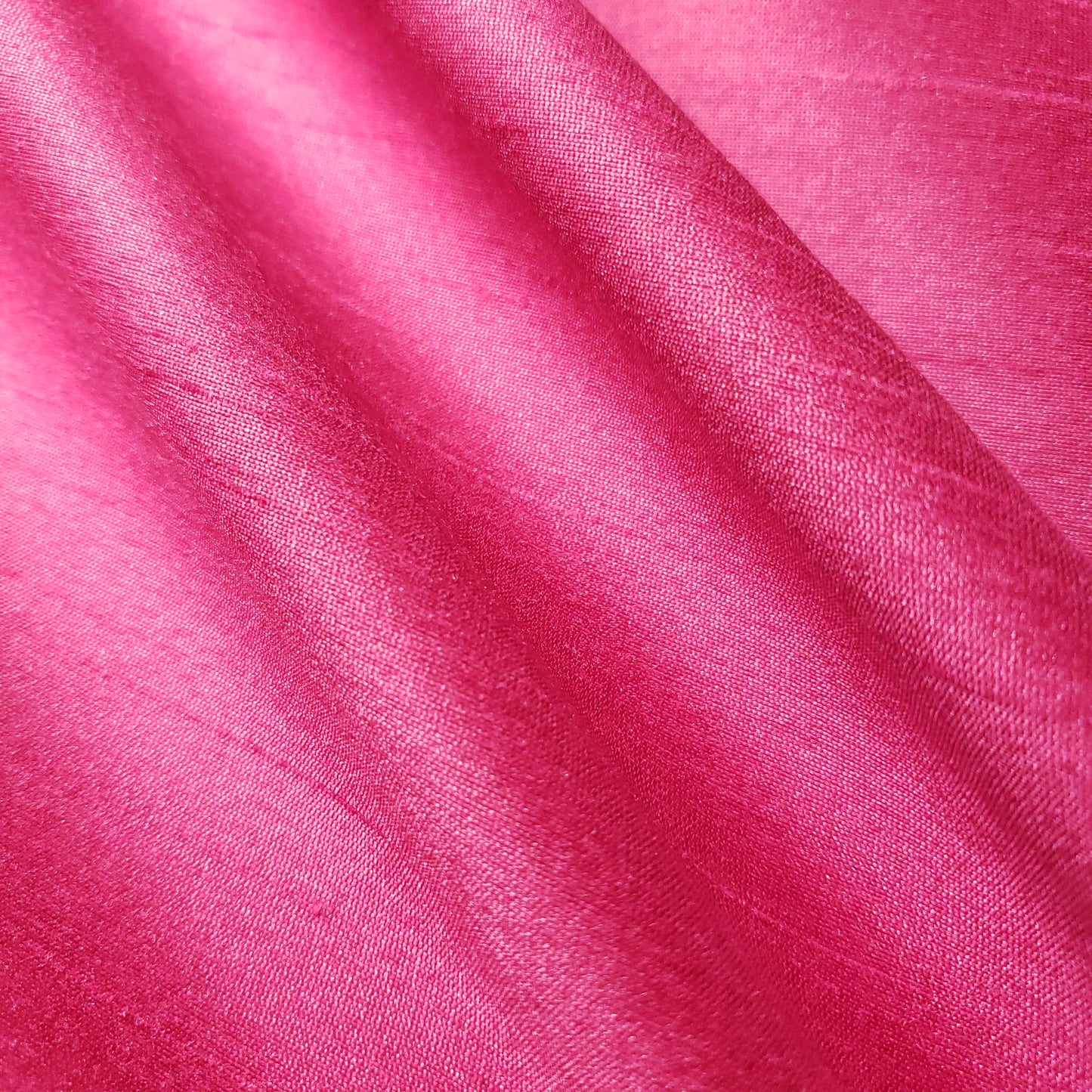 PINK FUSCHIA PEONE FAUX SILK DUPIONI