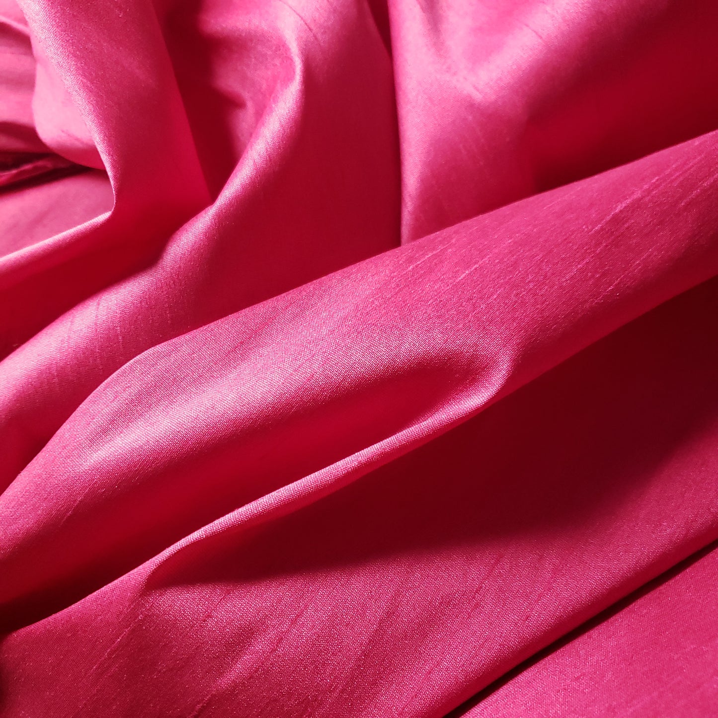 PINK FUSCHIA PEONE FAUX SILK DUPIONI