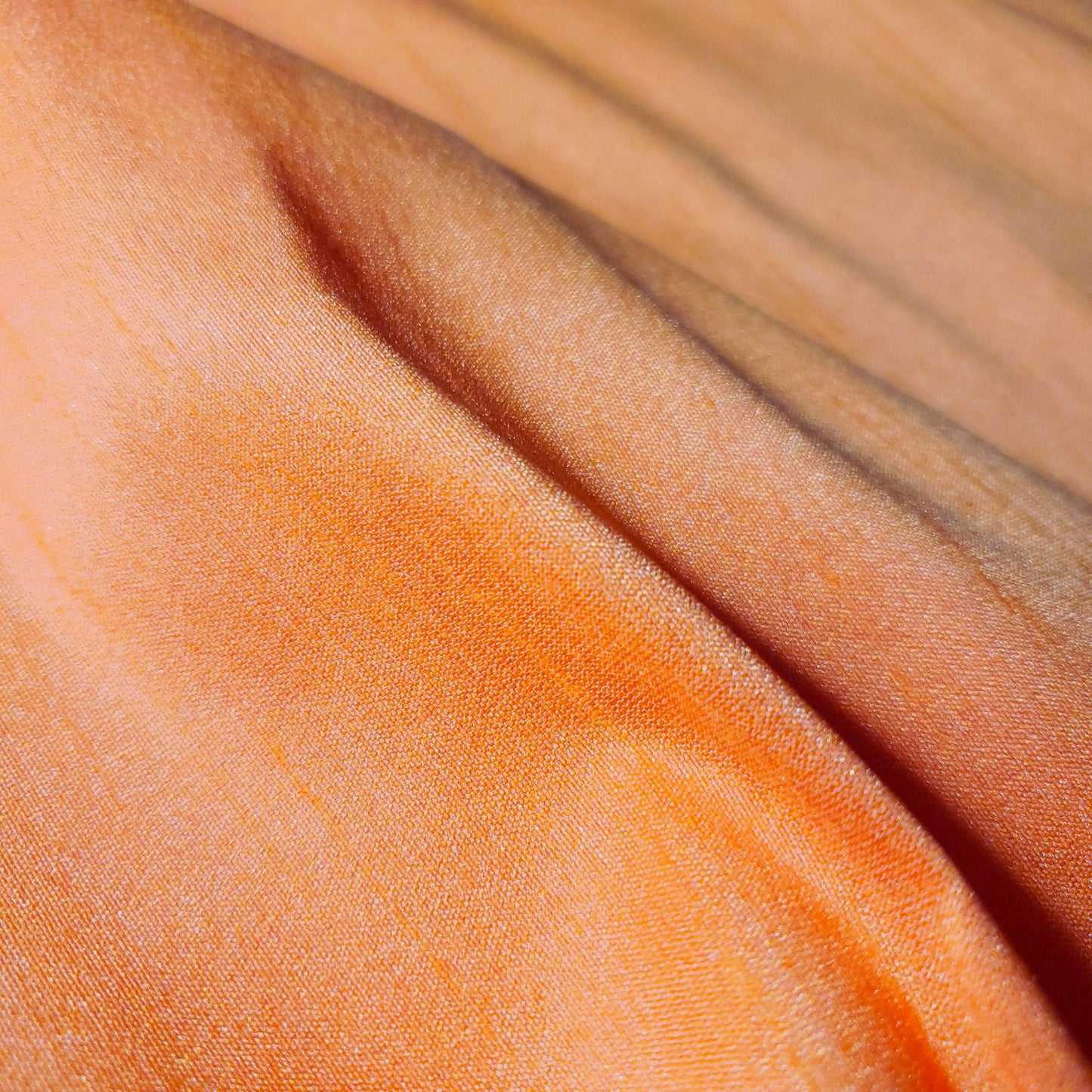 ORANGE NEON CREAMCICLE FAUX SILK DUPIONI 58"