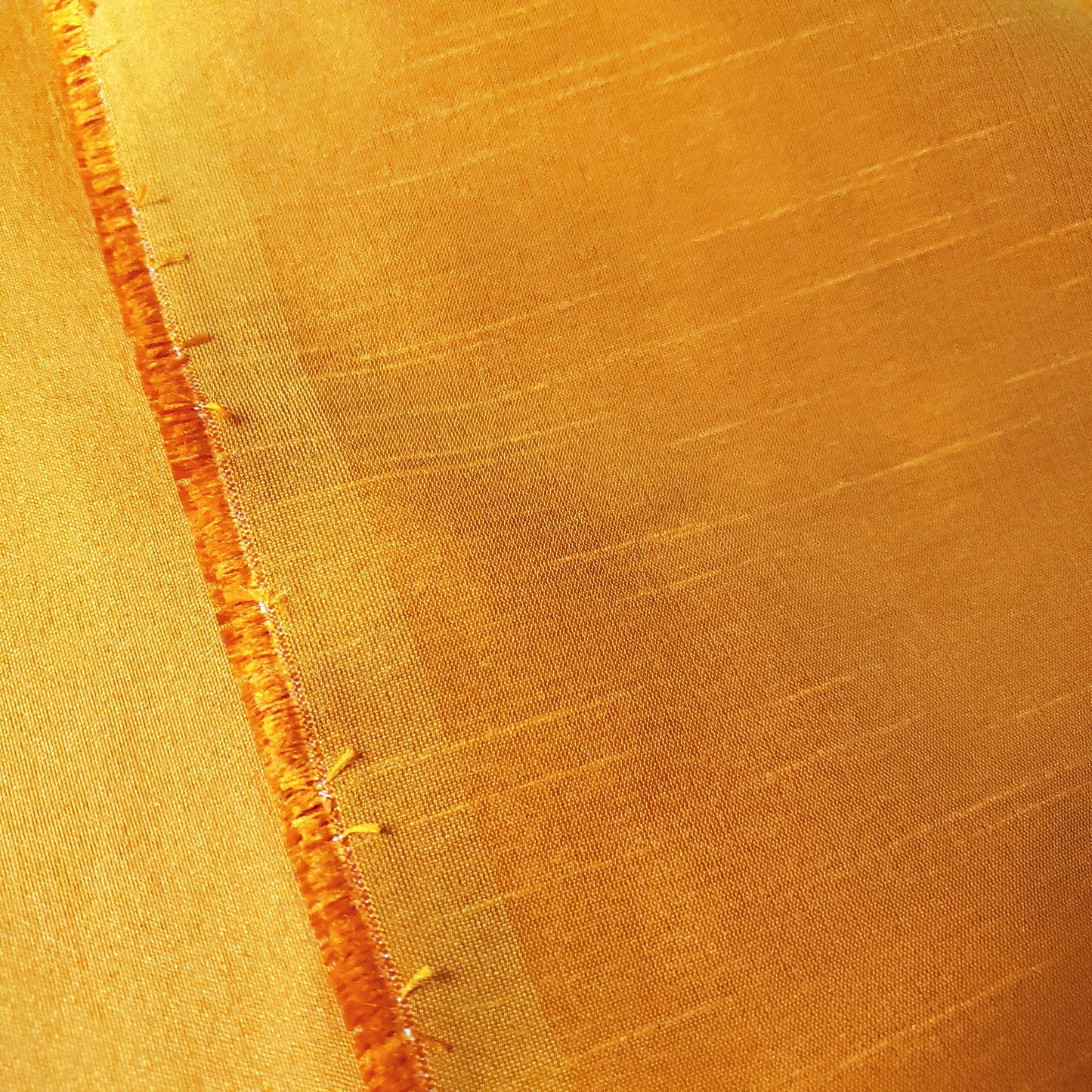 ORANGE YELLOW BUTTERNUT SQUASH FAUX SIK DUPIONI 58"