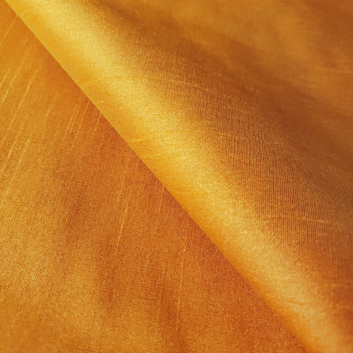 ORANGE YELLOW BUTTERNUT SQUASH FAUX SIK DUPIONI 58"