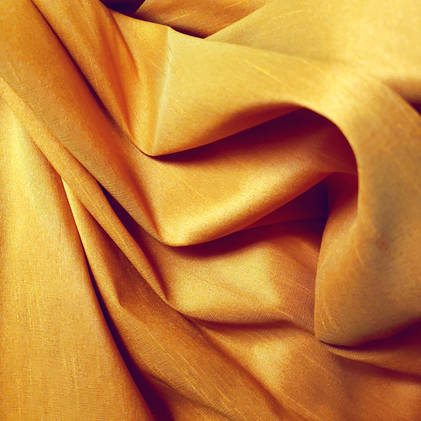 ORANGE YELLOW BUTTERNUT SQUASH FAUX SIK DUPIONI 58"