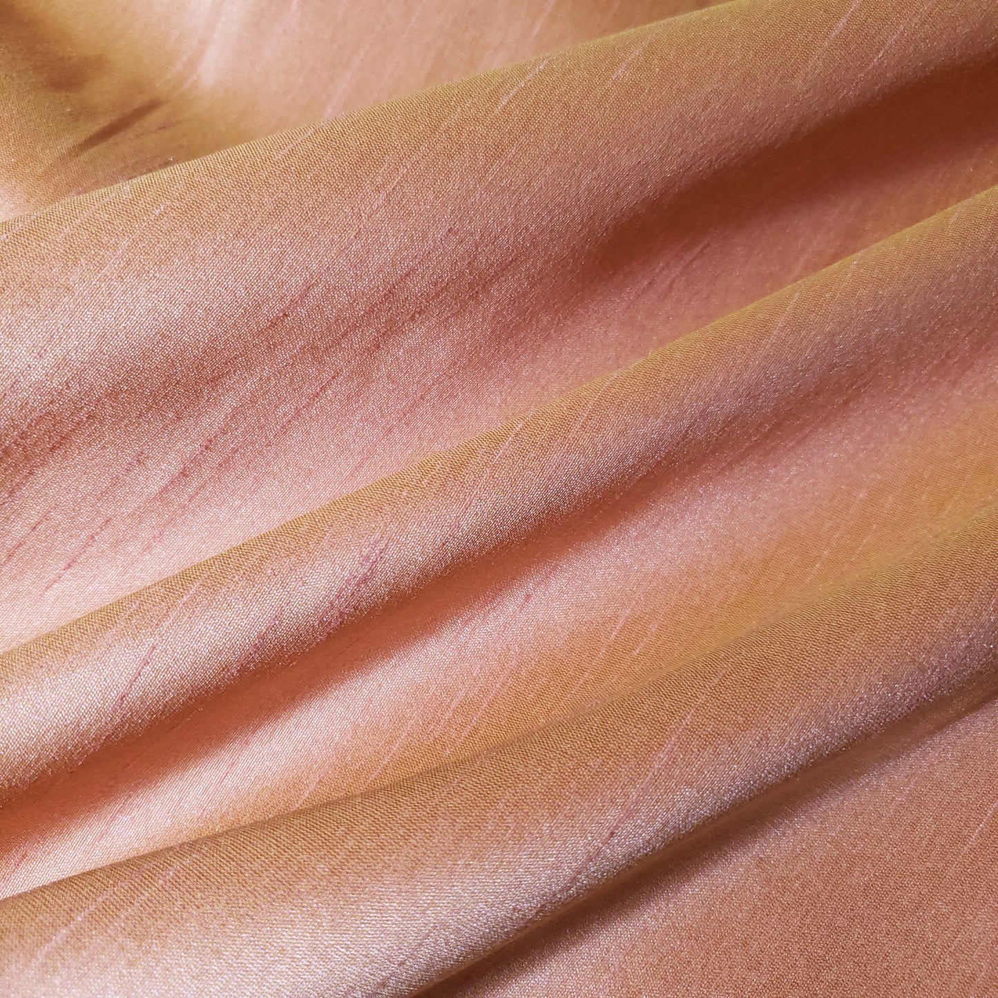 BLUSH PINK YELLOW LEMONADE FAUX SILK DUPIONI