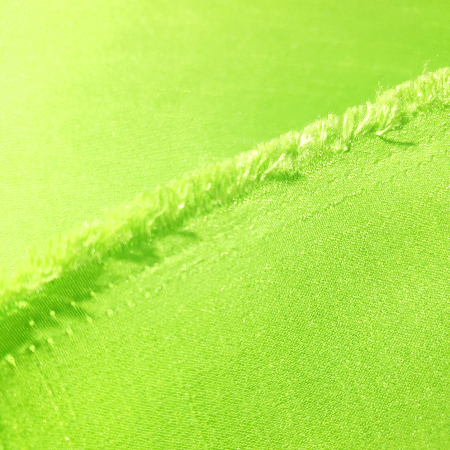 GREEN LIME SOFT FAUX SILK DUPIONI FABRIC
