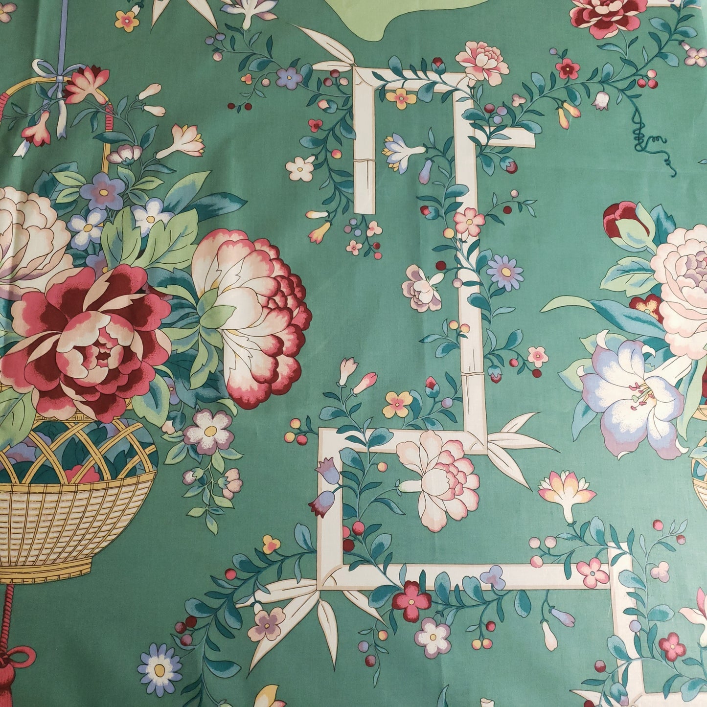 CHINESE GARDEN TOILE DRAPERY