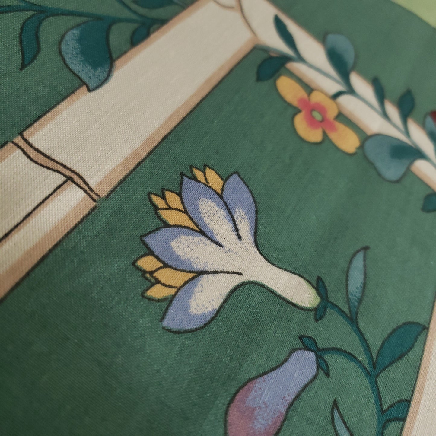 CHINESE GARDEN TOILE DRAPERY