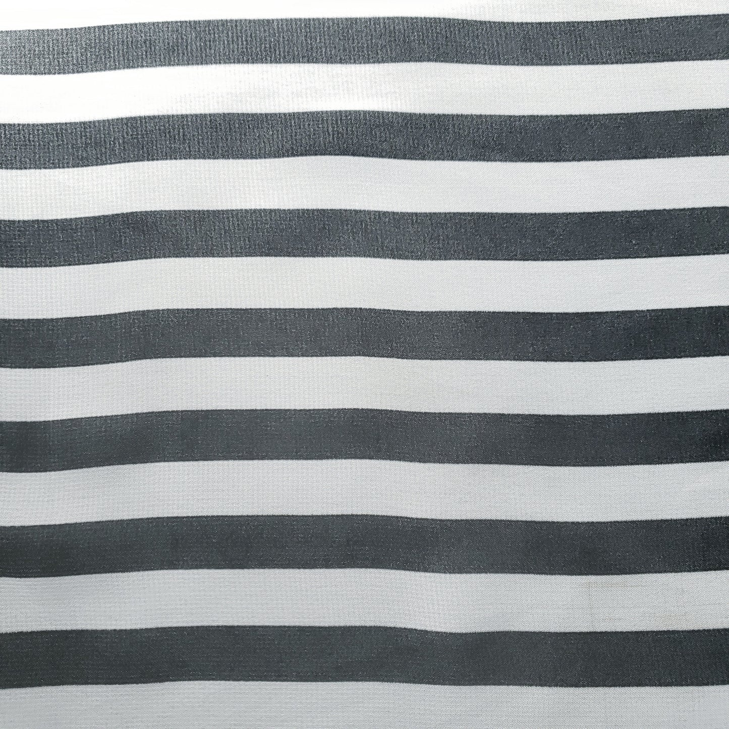 STRIPE CHIFFON BLACK WHITE