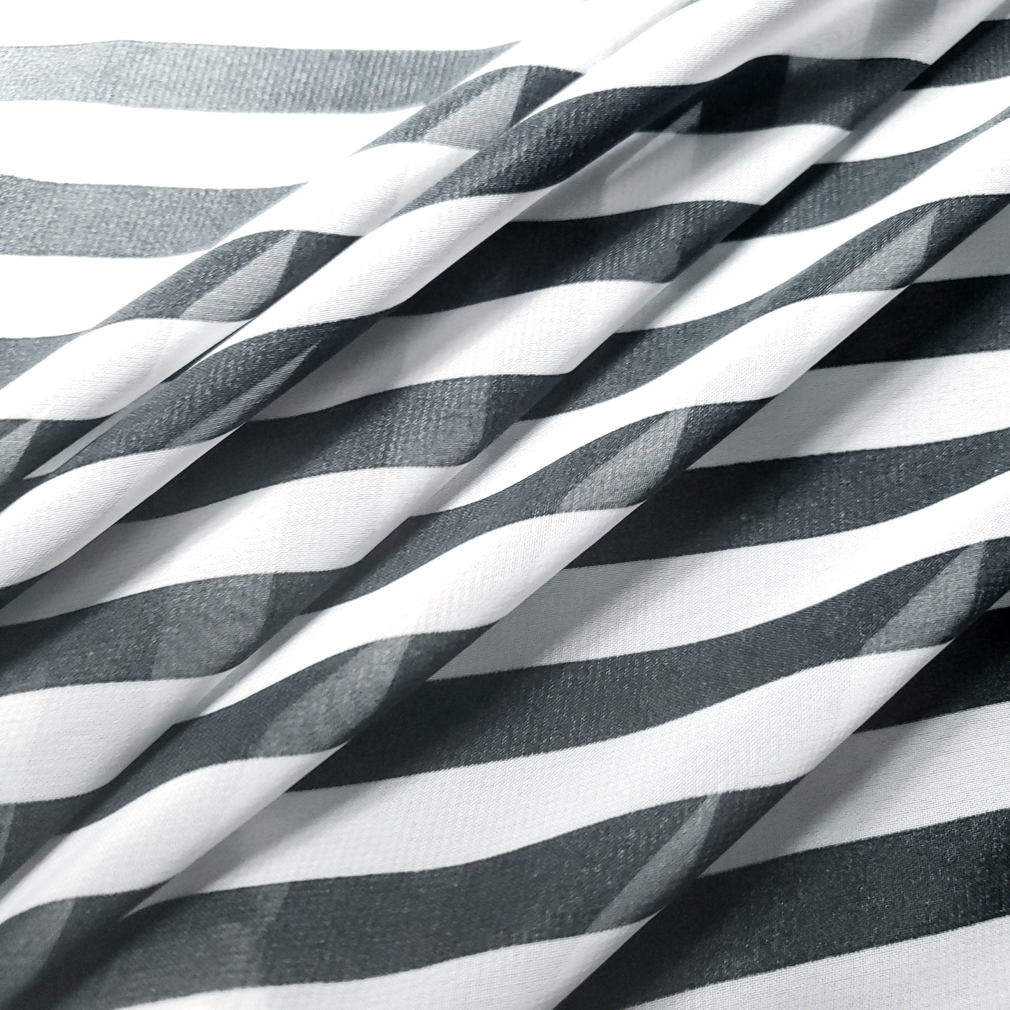 STRIPE CHIFFON BLACK WHITE