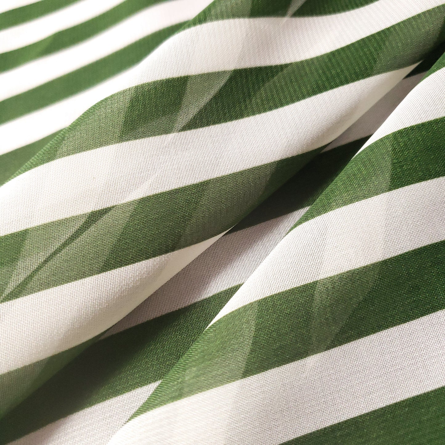 STRIPE CHIFFON OLIVE GREEN