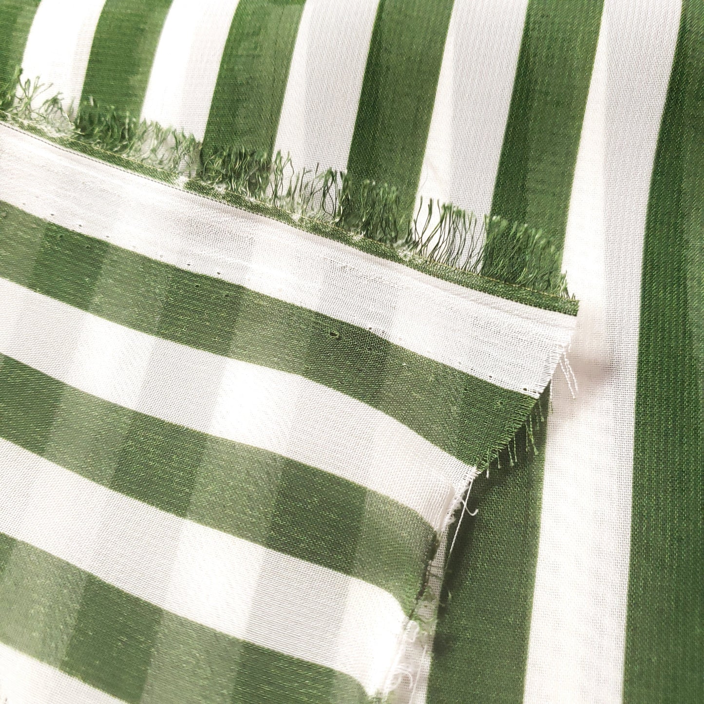 STRIPE CHIFFON OLIVE GREEN