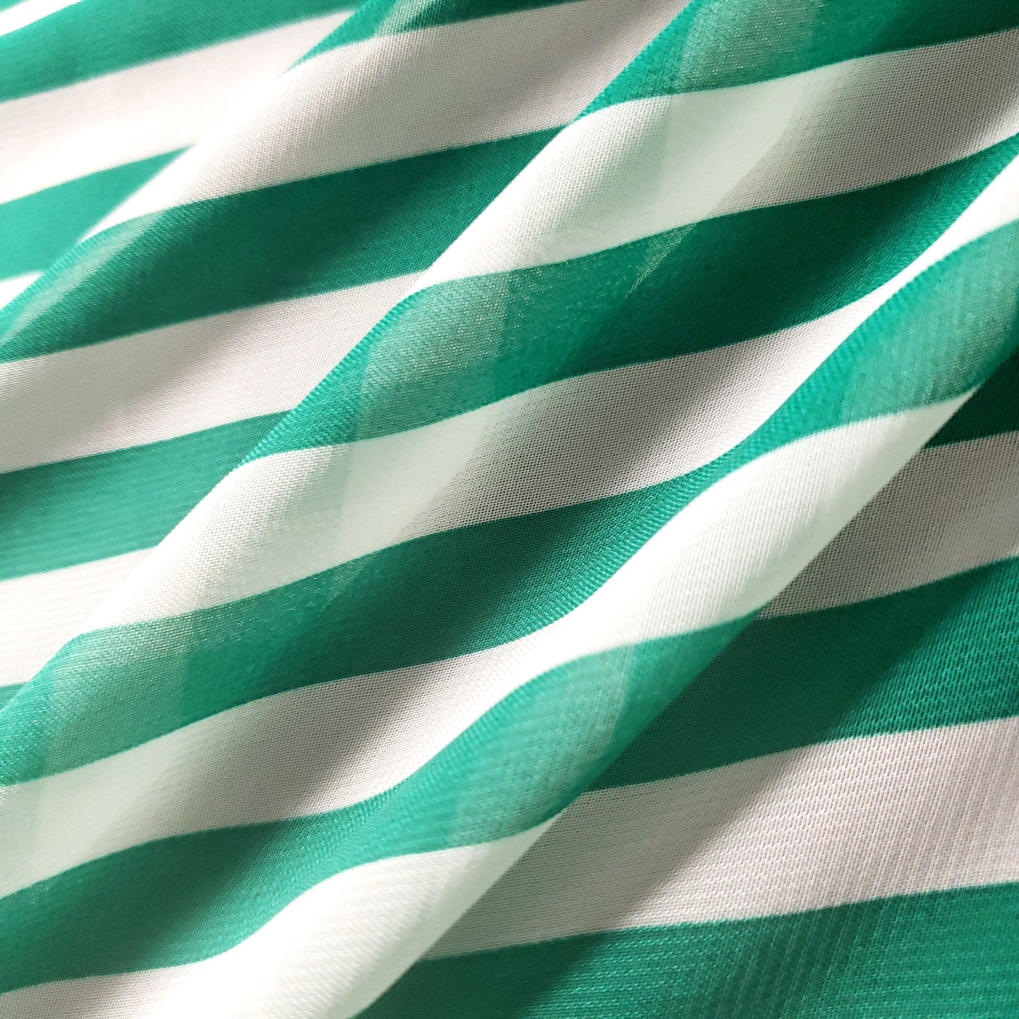STRIPE CHIFFON KELLY GREEN