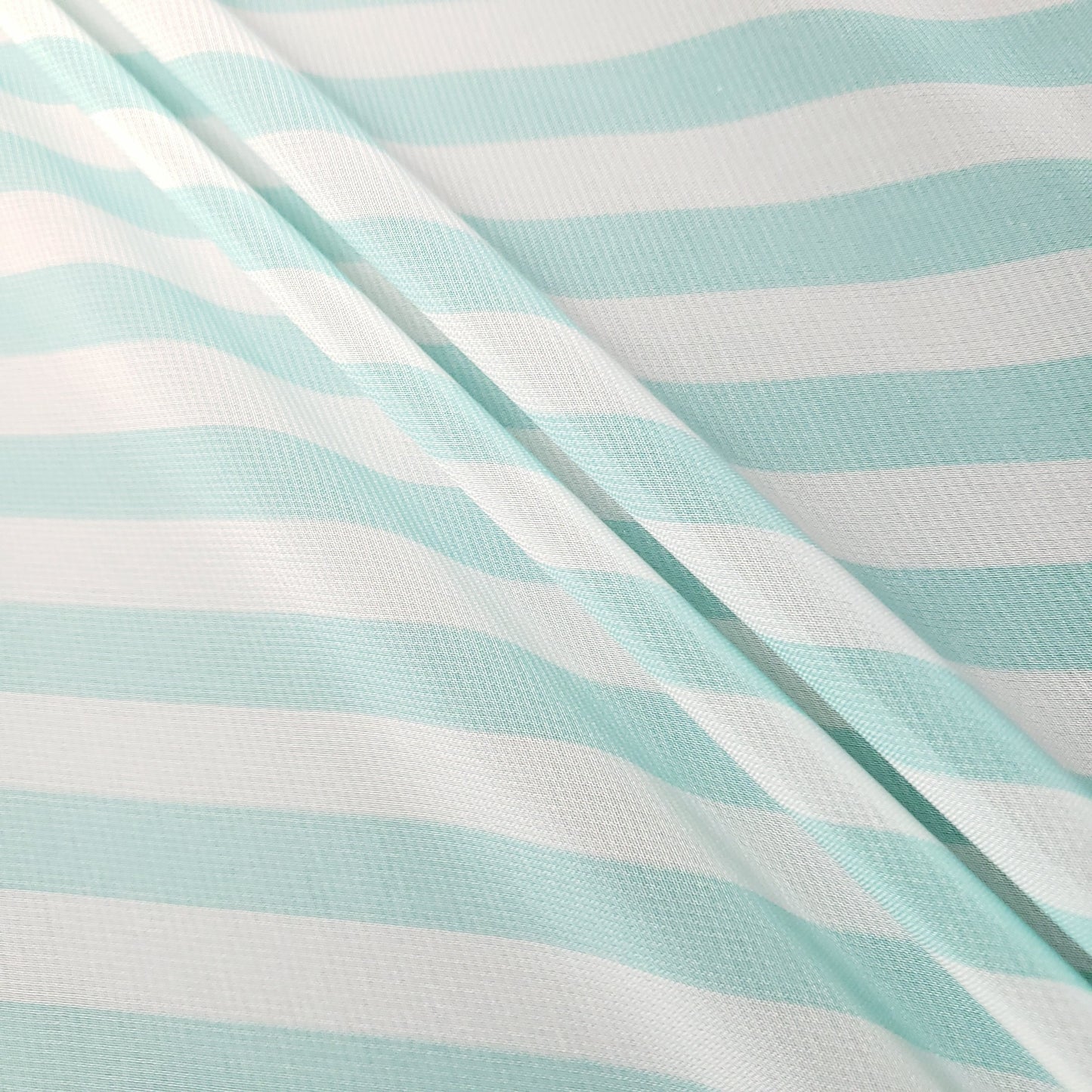 STRIPE CHIFFON MINT AQUA