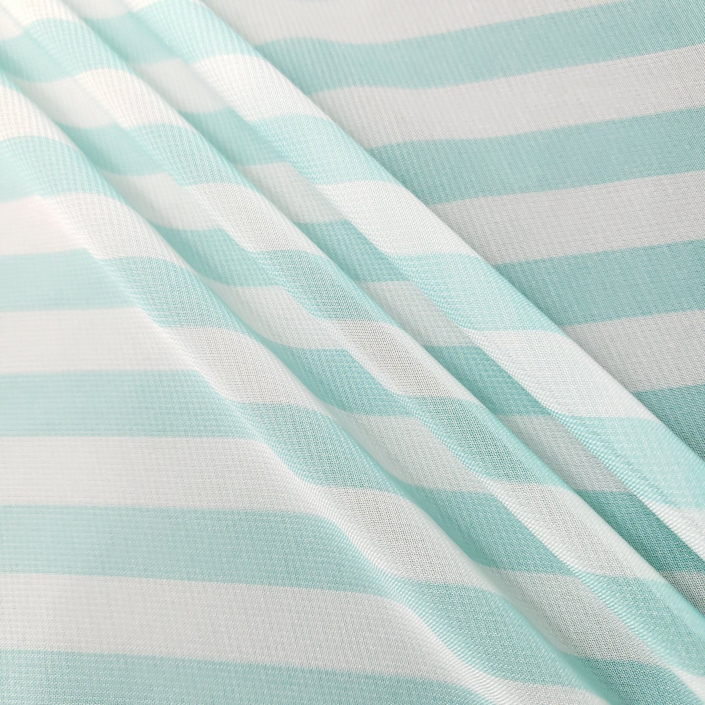 STRIPE CHIFFON MINT AQUA
