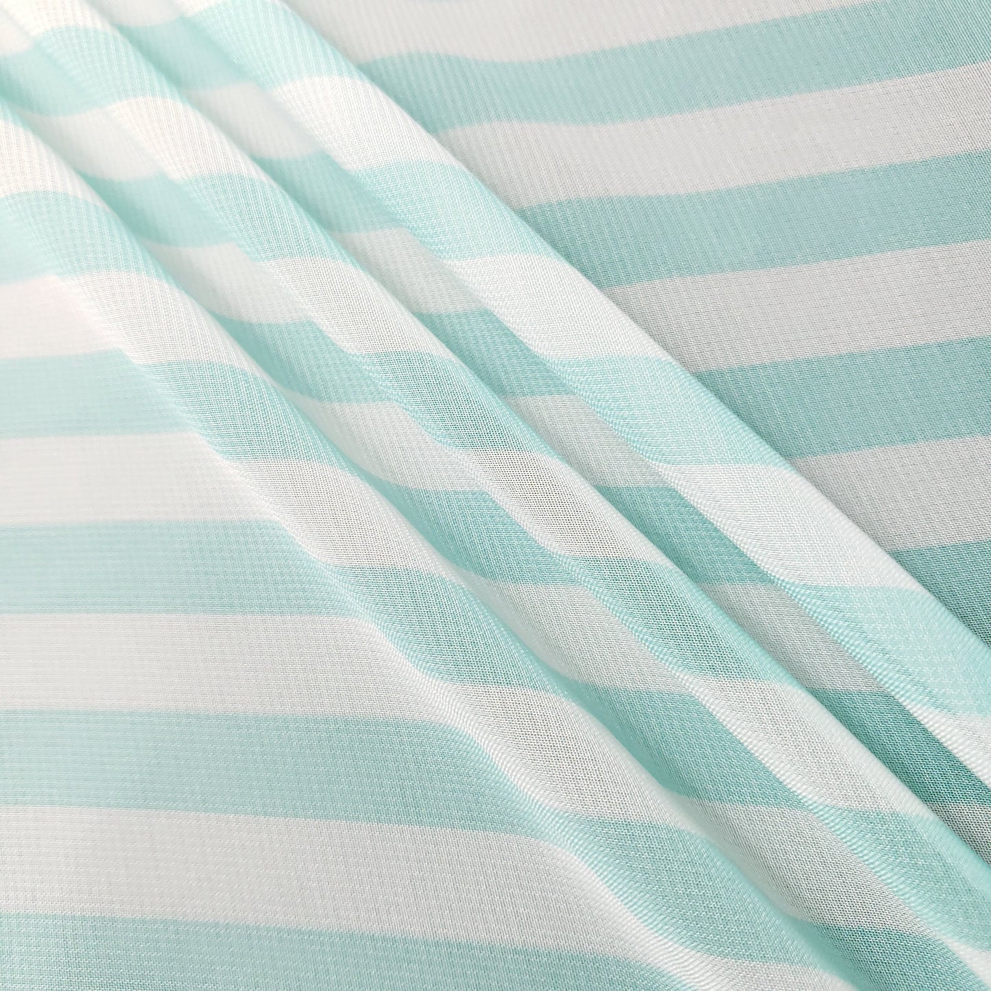 STRIPE CHIFFON MINT AQUA