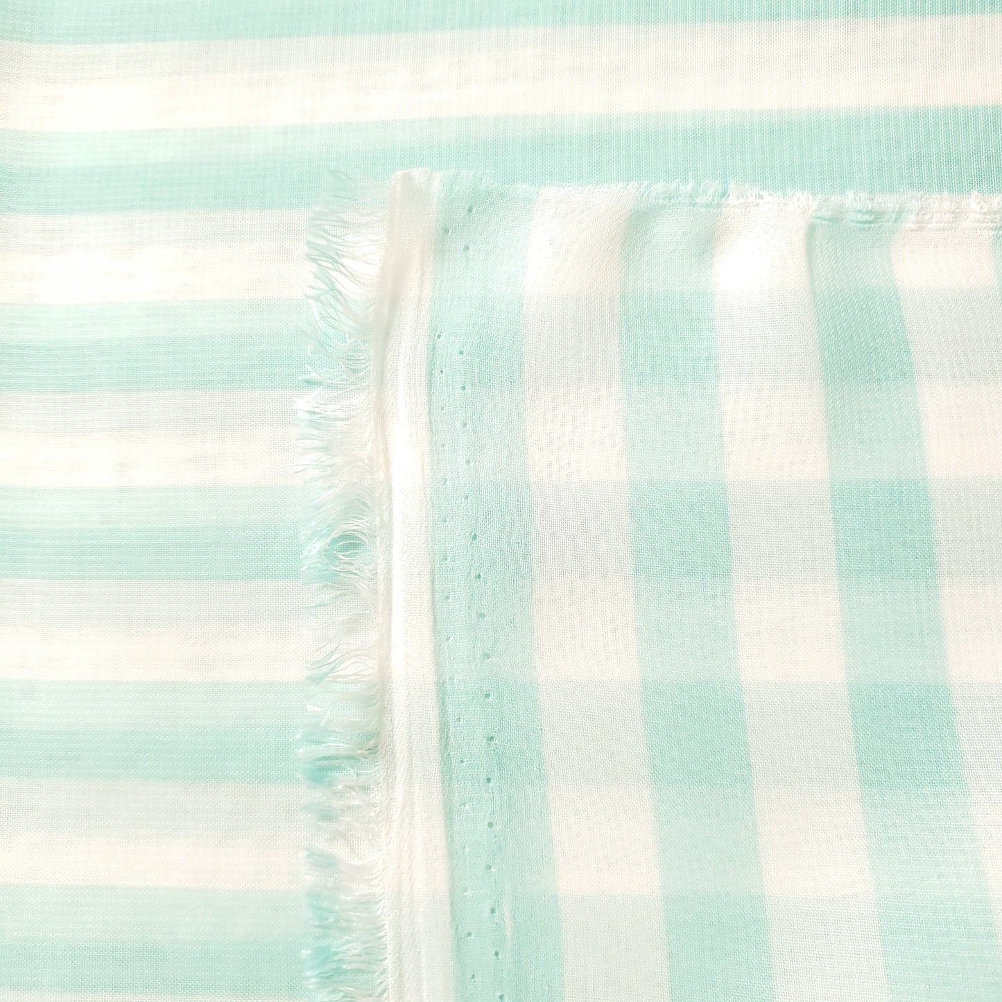 STRIPE CHIFFON MINT AQUA