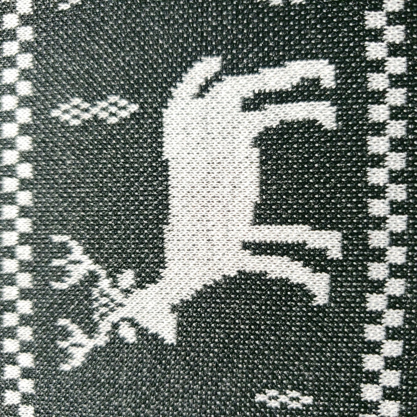 GRAY REINDEER HOLIDAY STRIPE KNIT FABRIC