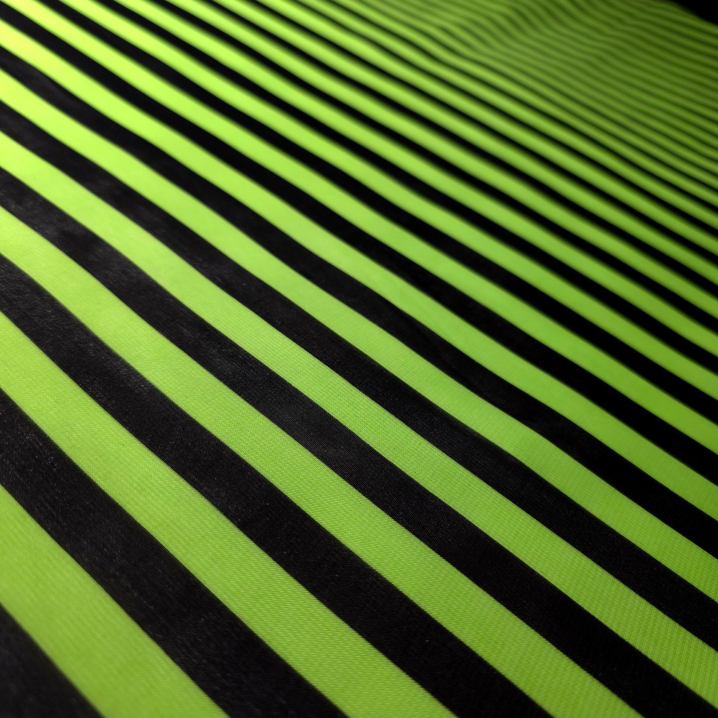 STRIPE CHIFFON LIME GREEN BLACK