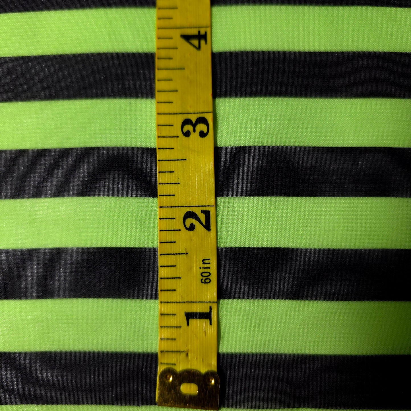 STRIPE CHIFFON LIME GREEN BLACK