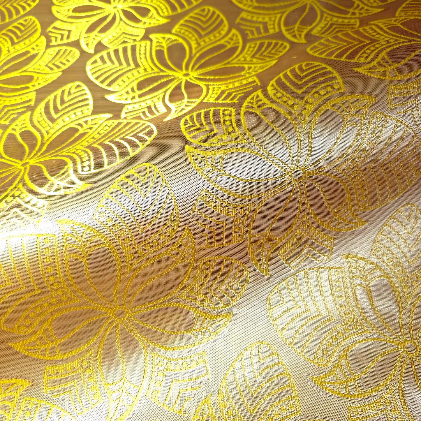 AFRICAN GOLD FLORAL BROCADE