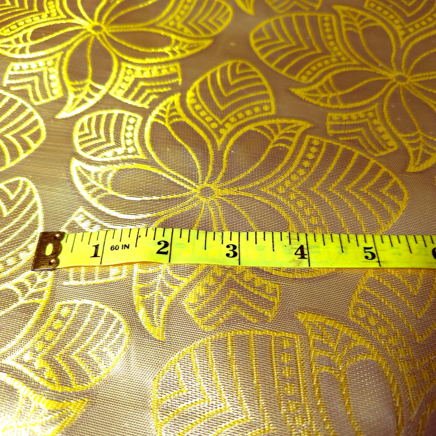 AFRICAN GOLD FLORAL BROCADE