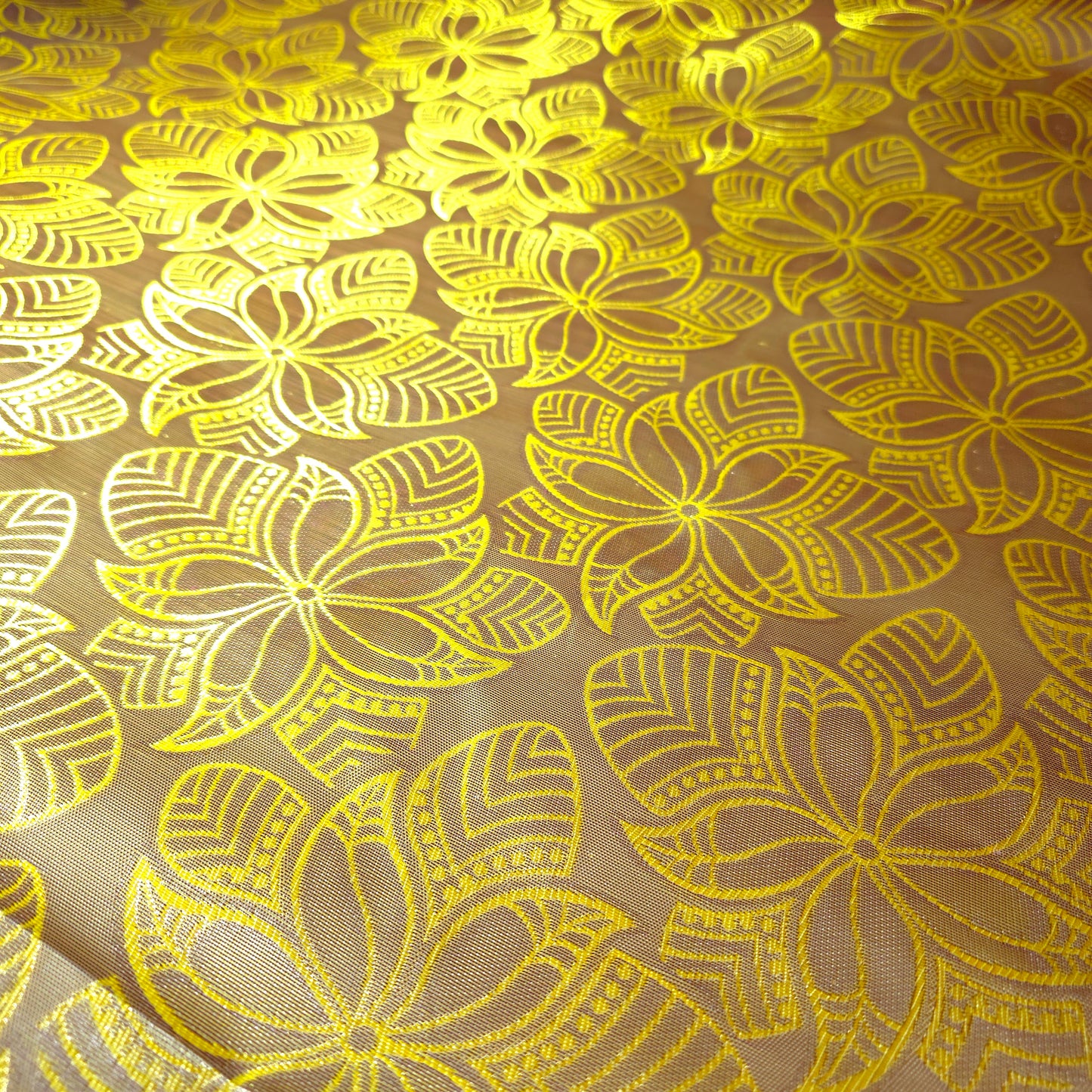AFRICAN GOLD FLORAL BROCADE
