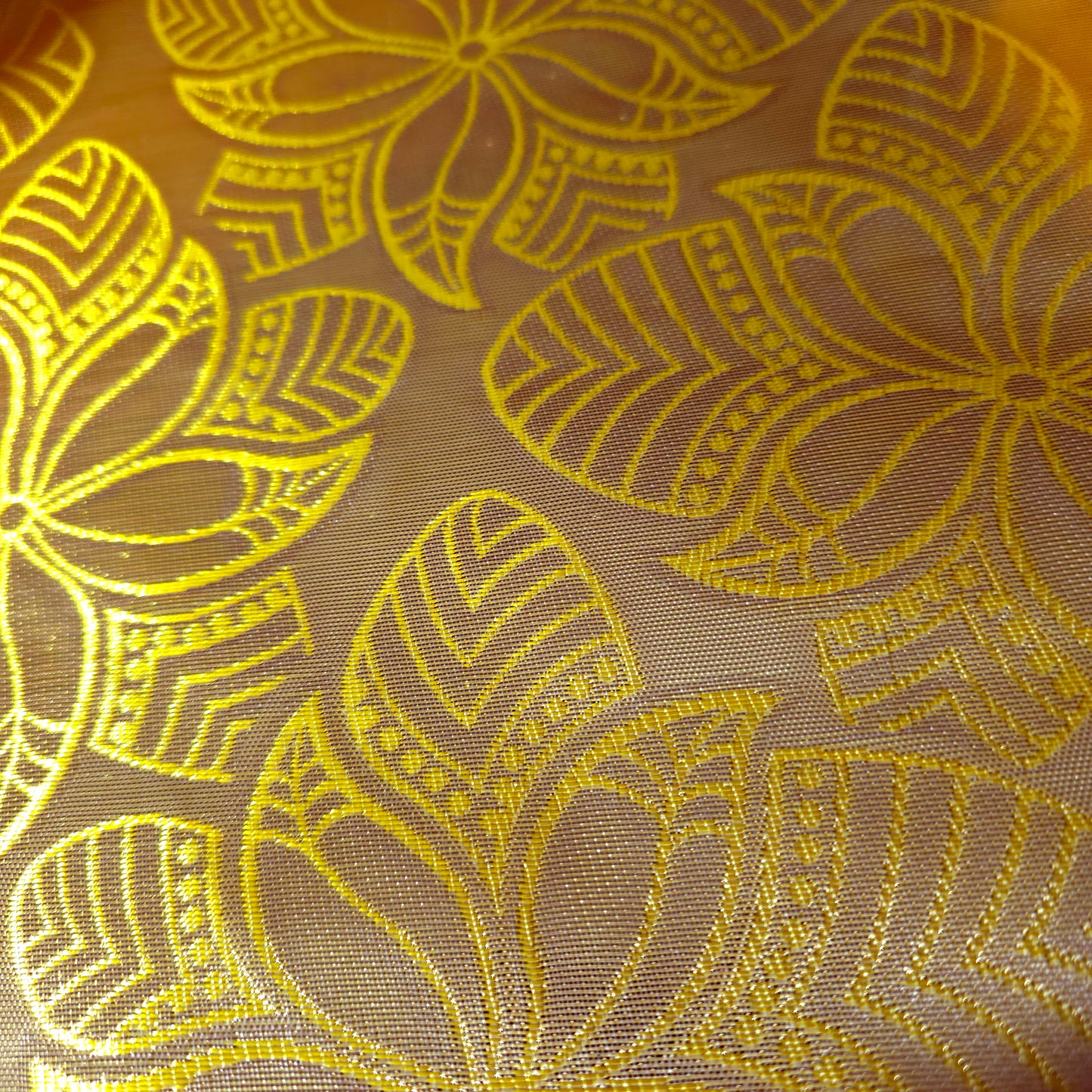 AFRICAN GOLD FLORAL BROCADE