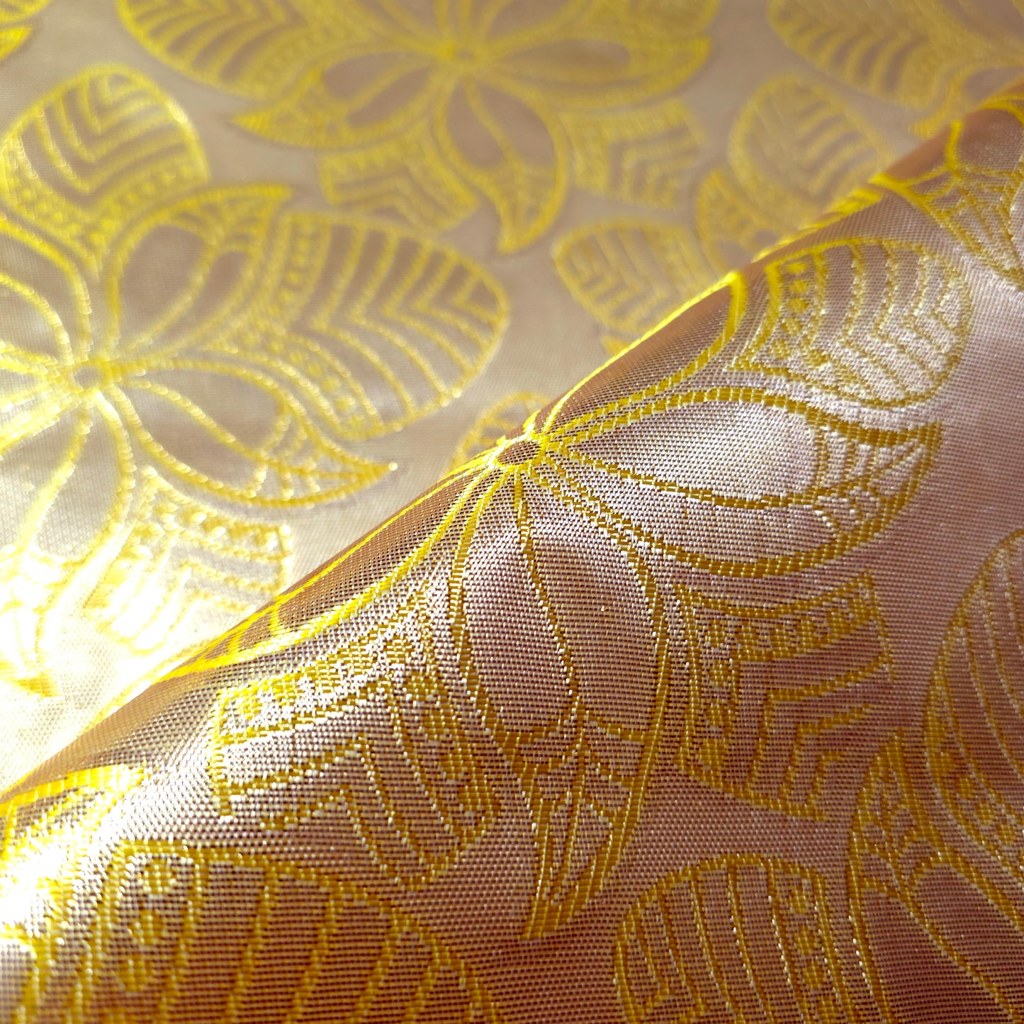 AFRICAN GOLD FLORAL BROCADE