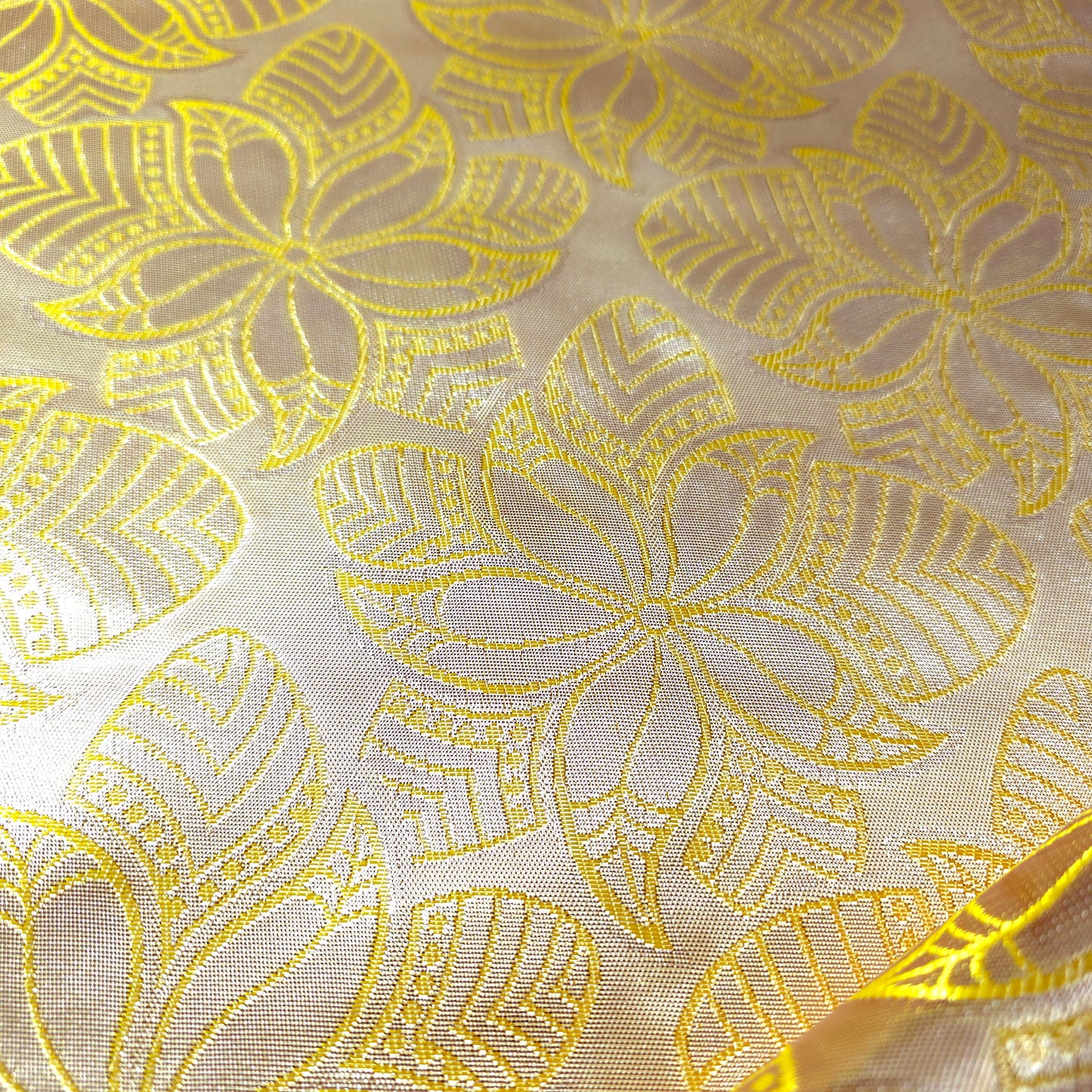 AFRICAN GOLD FLORAL BROCADE