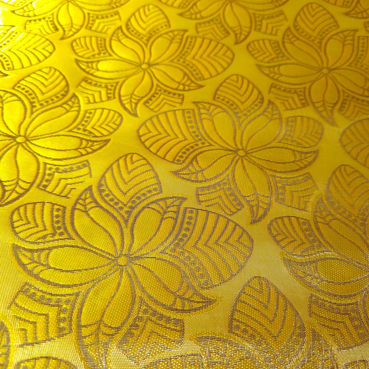 AFRICAN GOLD FLORAL BROCADE