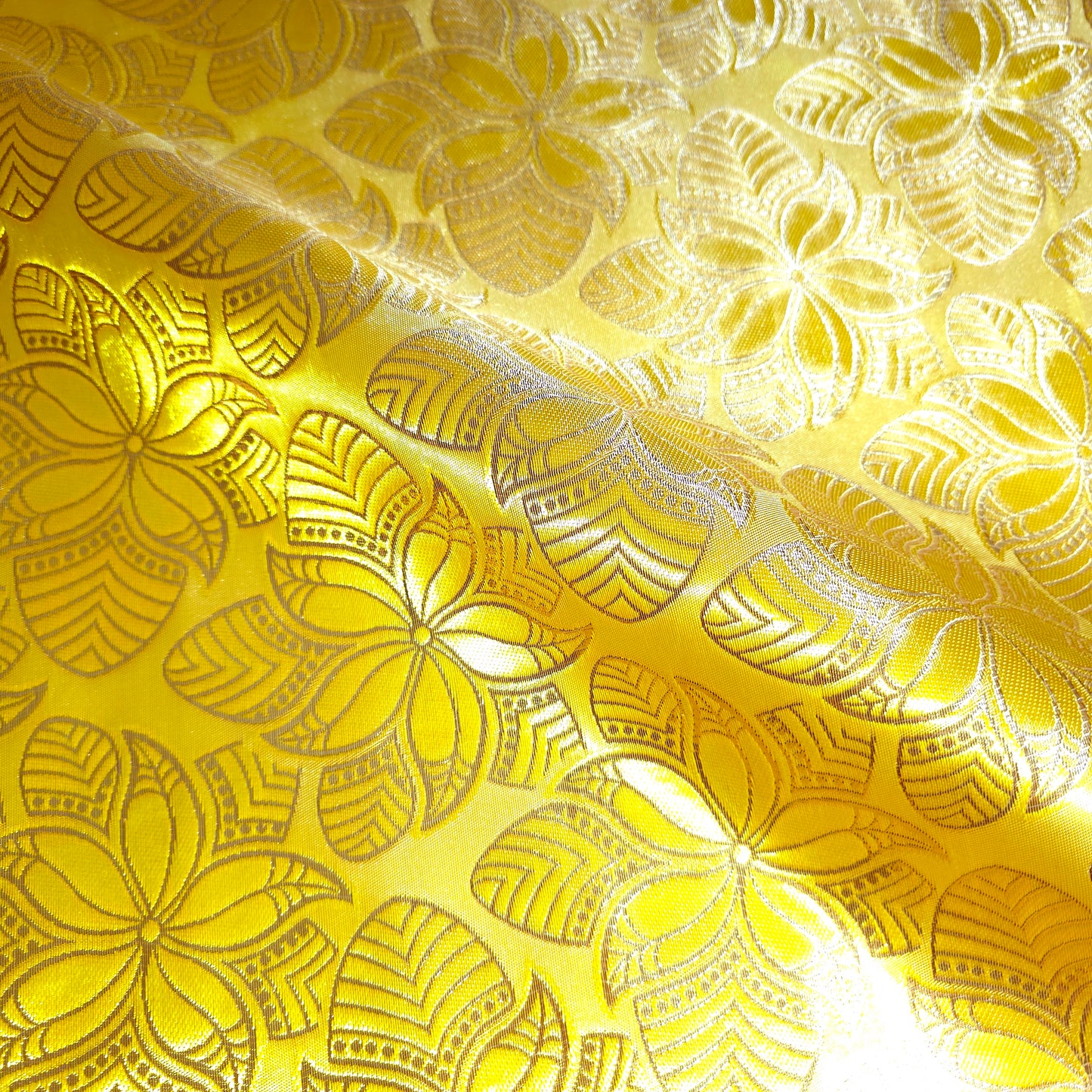 AFRICAN GOLD FLORAL BROCADE
