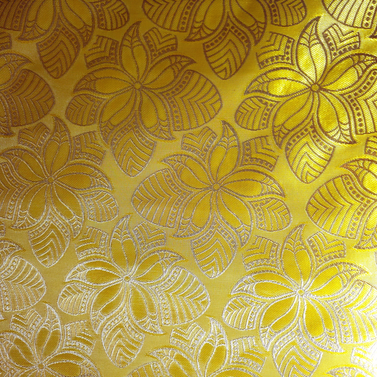 AFRICAN GOLD FLORAL BROCADE