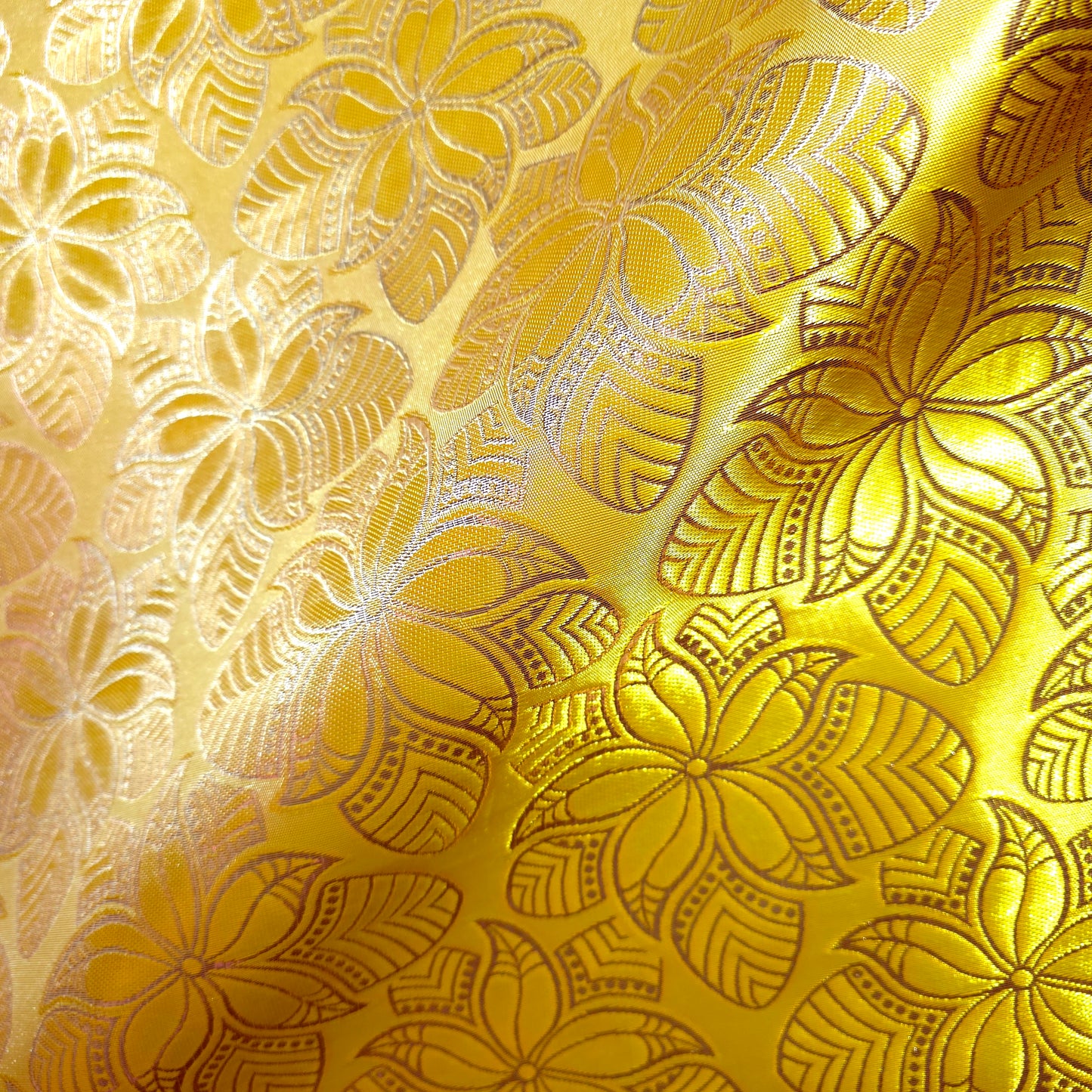 AFRICAN GOLD FLORAL BROCADE
