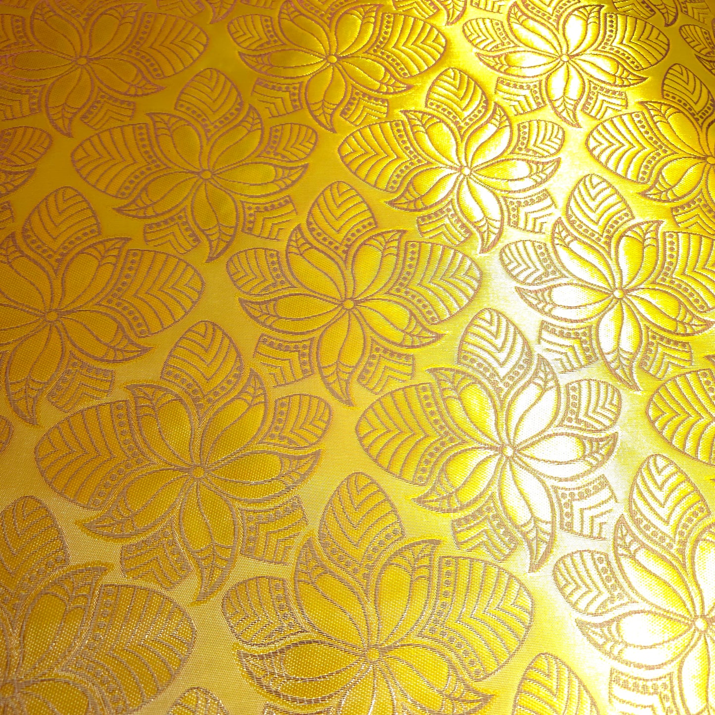 AFRICAN GOLD FLORAL BROCADE