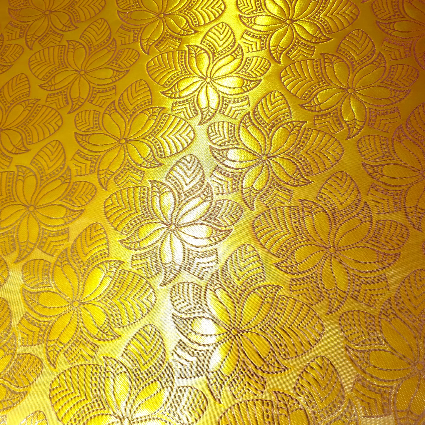 AFRICAN GOLD FLORAL BROCADE