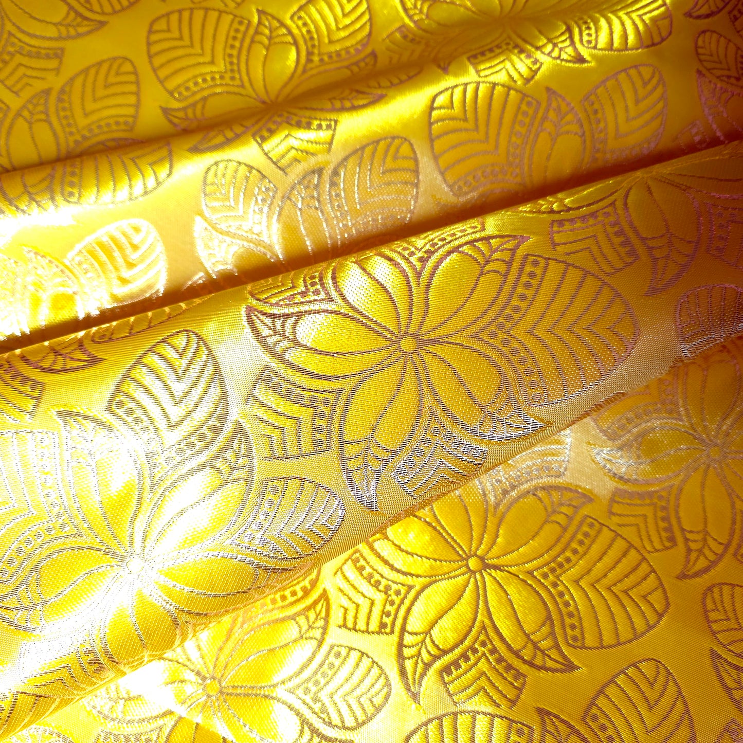 AFRICAN GOLD FLORAL BROCADE