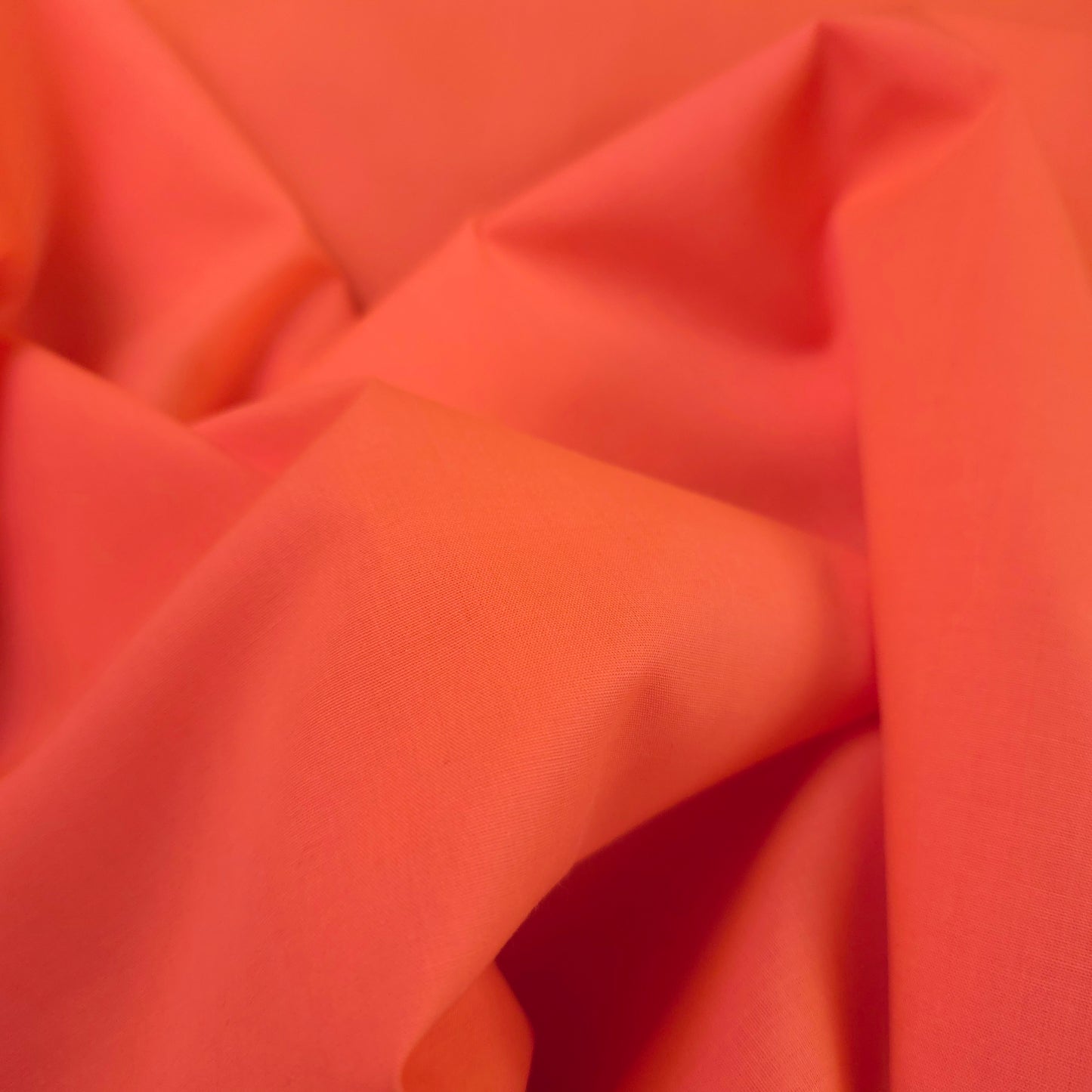 COTTON BLEND BROADCLOTH ORANGE NEON